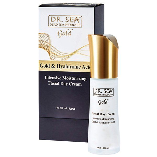 Купить Крем для лица дневной интенсивный увлажняющий с золотом и гиалуроновой кислотой Dr.Sea/ДокторСи 50мл, Pro Beauty Cosmetics LTD IL, Израиль