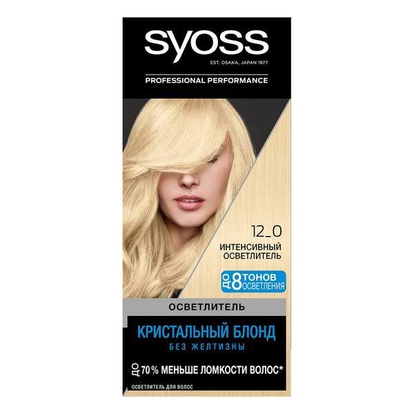 Краска для волос 12-0 Интенсивный осветлитель Syoss/Сьосс 115мл фото №2