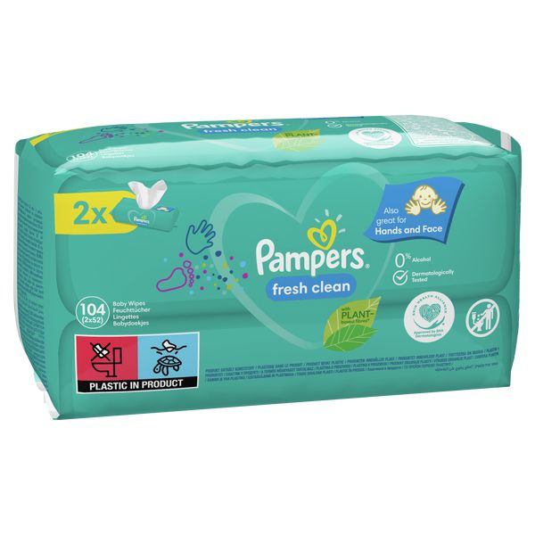 Салфетки влажные детские Pampers/Памперс Fresh Clean 104 шт. салфетки влажные pampers fresh clean 52 шт