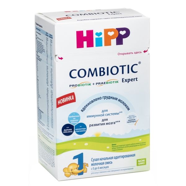 Смесь молочная сухая адаптированная начальная для детей с 0 до 6 мес. HiPP/Хипп 1 Combiotic Expert 600г Milchwirtschaftliche Industrie Gesellschaft Herford GmbH & Co 1218511 Смесь молочная сухая адаптированная начальная для детей с 0 до 6 мес. HiPP/Хипп 1 Combiotic Expert 6 - фото 1