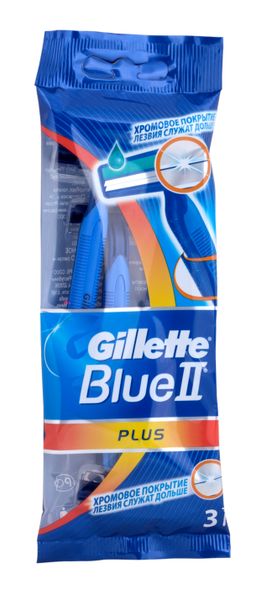 Станок одноразовый Blue II Plus Gillette/Жиллетт 3шт (13253796/40)