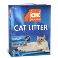Наполнитель для кошек бентонит без запаха Ultra strong clumping AK Cat 6л