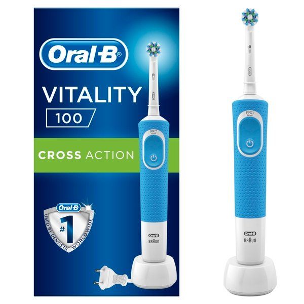 Щетка Oral-B (Орал би) Vitality 100 Cross Action, синяя галапагосы синяя борода