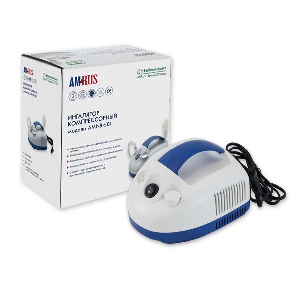 Ингалятор компрессорный компактный AMNB-501 Amrus/Амрус небулайзер компрессорный sensitec nb 101