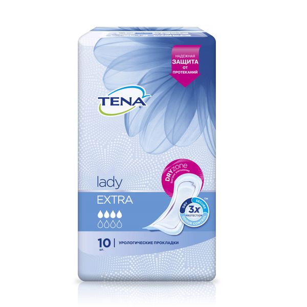 Прокладки урологические Extra Lady Tena/Тена 10шт урологические прокладки tena lady normal 24 шт