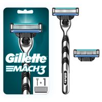 Станок для бритья с 2-мя сменными кассетами Mach3 Gillette/Жиллетт (6/13238619/13220258) миниатюра фото №4