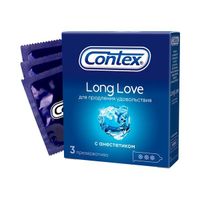 Презервативы Contex (Контекс) Long Love с анестетиком 3 шт.