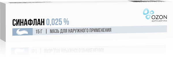 Синафлан мазь д/нар. прим. 0,025% 15г Озон ООО