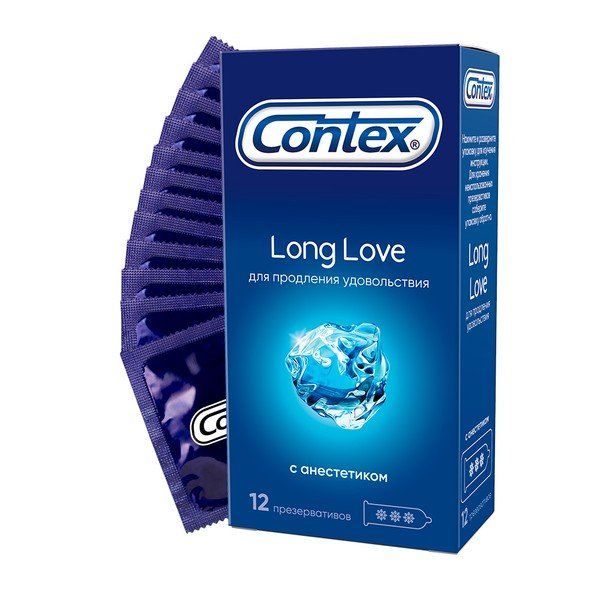 Купить Презервативы Contex (Контекс) Long Love с анестетиком 12 шт., Рекитт Бенкизер Хелскэр (ЮК) Лтд, Таиланд