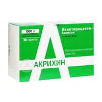 Леветирацетам-Акрихин таблетки п/о плен. 1000мг 30шт, миниатюра фото №7