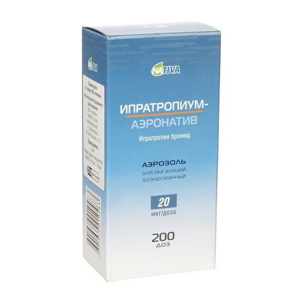 Ипратропиум-Аэронатив аэрозоль для ингаляций дозированный 20мкг/доза 200доз