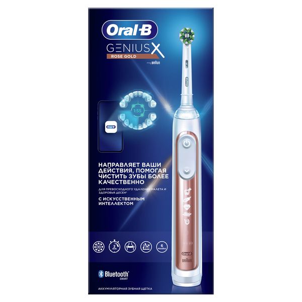 Электрическая зубная щетка Oral-B/Орал-Би Genius X розовое золото фото №2