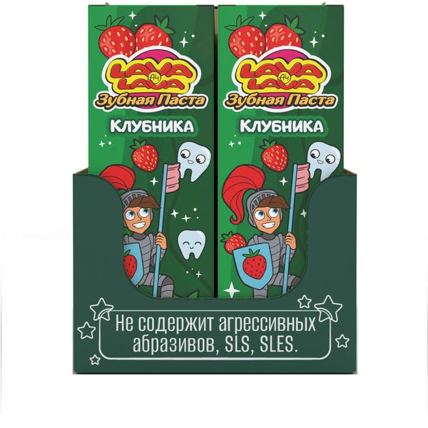 Паста зубная для укрепления и защиты зубов от кариеса вкус клубники для детей 6-14 лет Lava Lava/Лава Лава 50мл