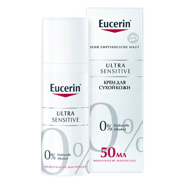 Крем успокаивающий для чувствительной сухой кожи Ultra Sensitive Eucerin/Эуцерин банка 50мл