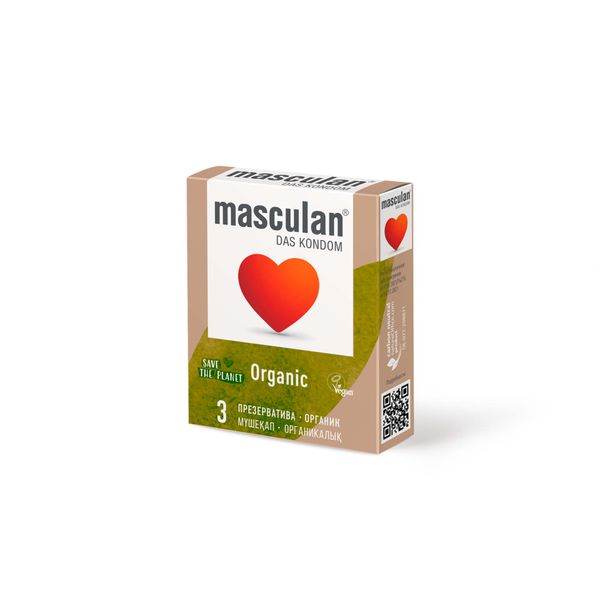 Презервативы органик Organic Masculan/Маскулан 3шт презервативы нежные sensitive plus masculan маскулан 3шт