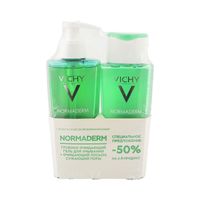 Набор Normaderm Vichy/Виши: Лосьон сужающий поры очищающий 200мл+Гель для умывания скидка -50% на гель 200мл