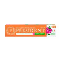 Паста зубная детская мамина малинка 0-3 лет President/Президент 45г