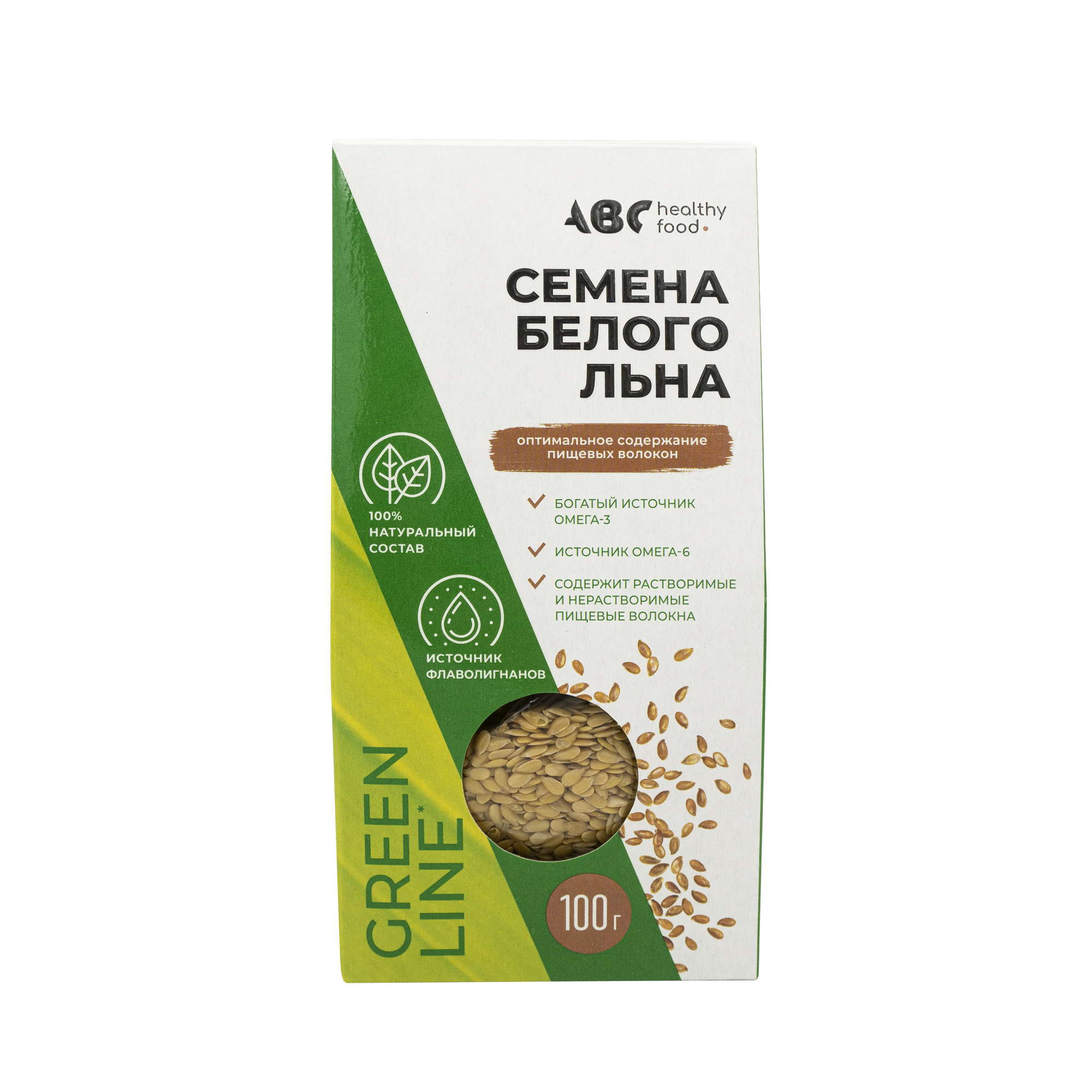 Семена белого льна ABC Healthy Food 100г купить в Москве, честные отзывы  покупателей