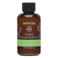 Гель для душа с эфирными маслами тонизирующий горный чай Apivita/Апивита 75мл
