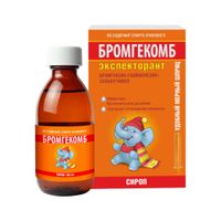 Бромгекомб экспекторант с мерным шприцем сироп 2мг+50мг+1мг/5мл 100мл, миниатюра фото №2