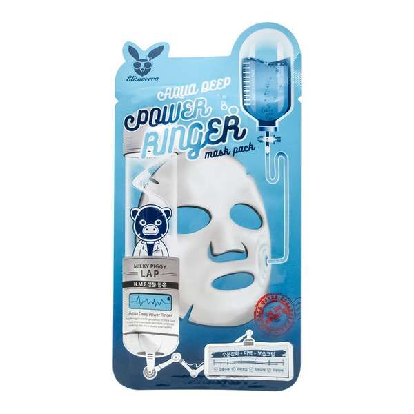 Маска для лица увлажняющая с гиалуроновой кислотой Power ringer mask pack aqua deep Elizavecca 23мл