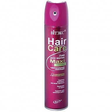 Лак для волос Maxi Hair Care Prof Витэкс 300мл лак для волос витэкс вс hair care maxi объем сверхсильная фиксация 500 мл