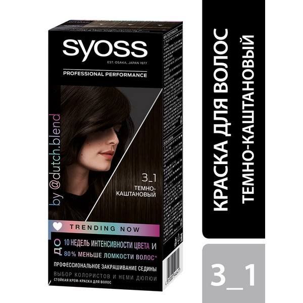 Краска для волос 3-1 Темно-каштановый Color Trending now Syoss/Сьосс 115мл краска для волос 10 55 ультра платиновый блонд syoss сьосс 115мл