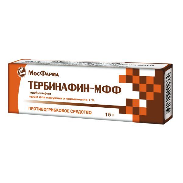 Купить Тербинафин-МФФ крем для наружного применения 1% 15г, ЗАО Московская фарм.ф-ка, Россия