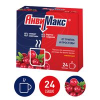 АнвиМакс вкус клюквы порошок для приг. раствора для приема внутрь саше 5г 24шт