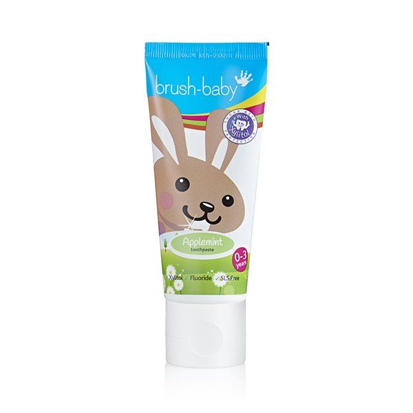 Паста зубная яблоко-мята для детей от 0 до 3 лет Brush-Baby/Браш-Бэби 50мл