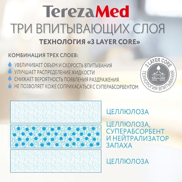Подгузники для взрослых впитывающие на липучках Extra TerezaMed 10шт р.XL (4) фото №2