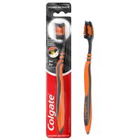 Щетка зубная средней жесткости древесный уголь Зиг Заг Colgate/Колгейт
