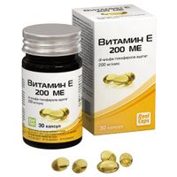 Витамин Е капсулы RealCaps 200МЕ 0,57г 30шт