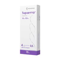 Тирзетта раствор для п/к введ. шприц 15мг 0,5мл 4шт миниатюра фото №3