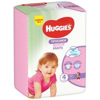 Трусики-подгузники Huggies/Хаггис 4 для девочек (9-14кг) 17 шт. миниатюра фото №2