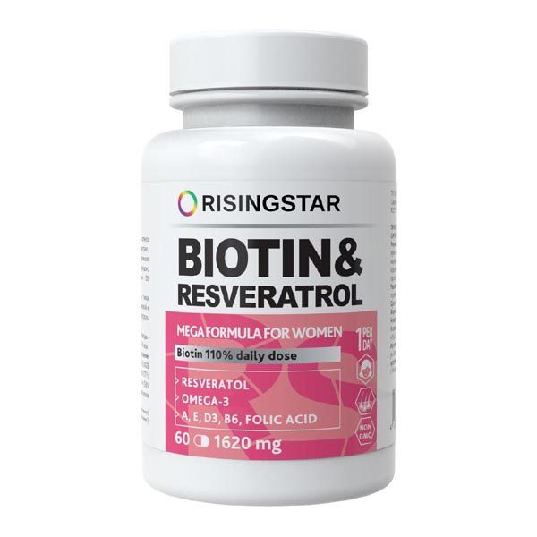 Биотин и фолиевая кислота с Омега-3 Risingstar капсулы 1,62г 60шт