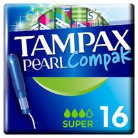 Тампоны с аппликатором TAMPAX (Тампакс) Compak Pearl Super Duo, 16 шт.