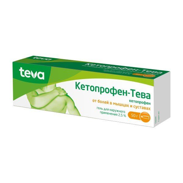 Кетопрофен-Тева гель для наружного применения 2,5% 50г фото №2