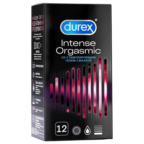 Презервативы рельефные Intense Orgasmic Durex/Дюрекс 12шт презервативы invisible durex дюрекс 3шт