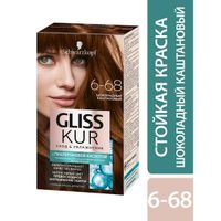 Краска для волос 6-68 шоколадный каштановый Gliss Kur/Глисс Кур 142,5мл миниатюра
