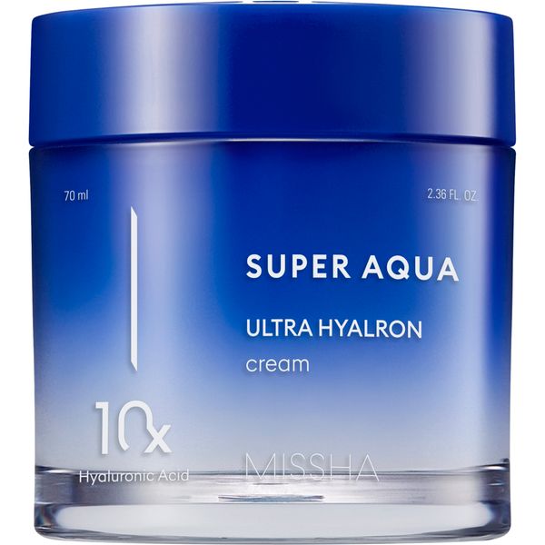 Крем для всех типов кожи лица увлажняющий Super Aqua Ultra Hyalron Missha банка 70мл соль морская dr aqua природная для ванн райское наслаждение 0 7кг пэт банка 4710207