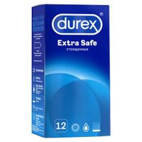 Презервативы утолщенные с дополнительной смазкой Extra Safe Durex/Дюрекс 12шт миниатюра