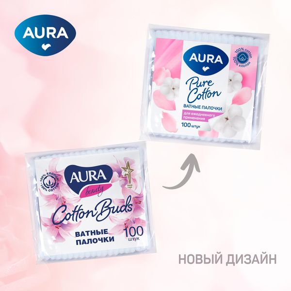 Палочки ватные п/э пакет Beauty Aura/Аура 100шт фото №3