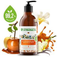 Мыло для рук и тела биоразлагаемое натуральное Карамельное яблоко и ваниль Synergetic 0,38 л