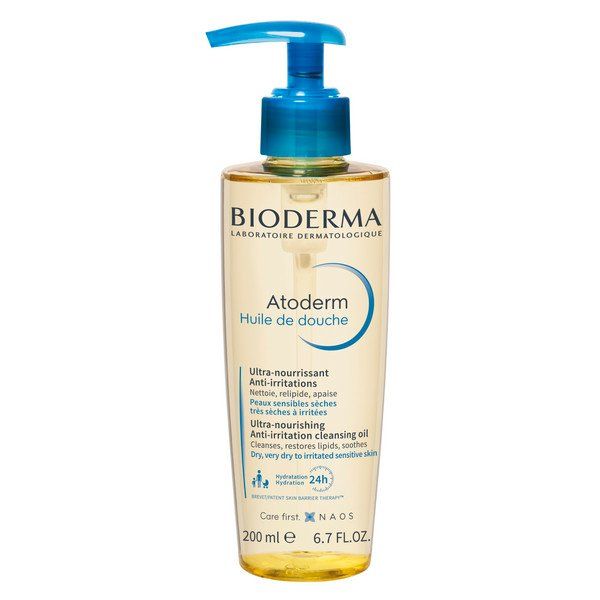Масло для душа для сухой и атопичной кожи лица и тела Atoderm Bioderma/Биодерма 200мл гель для душа для нормальной и атопичной кожи atoderm bioderma биодерма 200мл