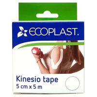 Тейп кинезио белый Ecoplast/Экопласт 5см х 5м