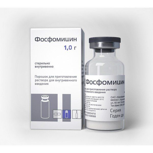 Фосфомицин порошок для приг. раствора для инъекций 1000мг