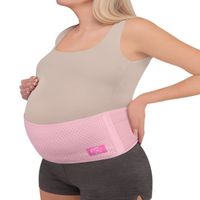 Бандаж для беременных дородовой высота 18 см MamaLine MS B-1218/Розовый,  S-M