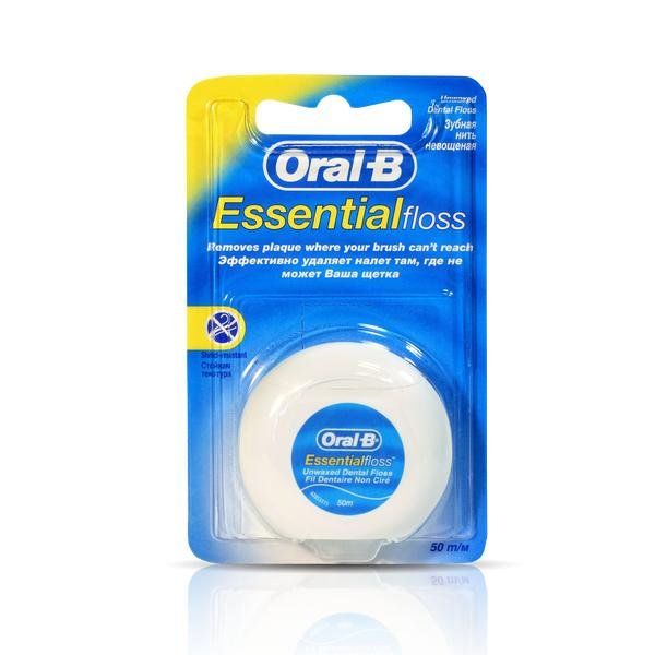 Нить Oral-B (Орал Би) Essential floss зубная невощеная 50 м. Oral-B 573219 Нить Oral-B (Орал Би) Essential floss зубная невощеная 50 м. - фото 1