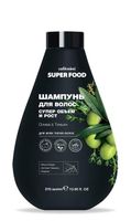Шампунь для волос супер объем и рост олива и тимьян Super Food Cafe mimi 370мл миниатюра
